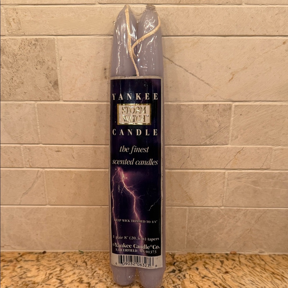 NEW Rare Discontinued Yankee Candle Storm Watch Lavender Tapers